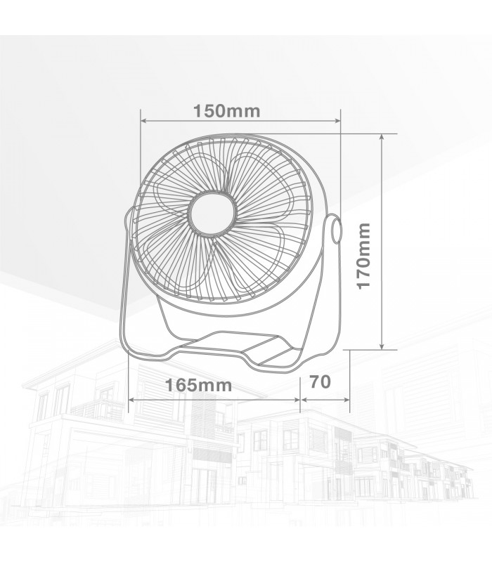 Mini ventilador Sobremesa Alua USB 3W Coral