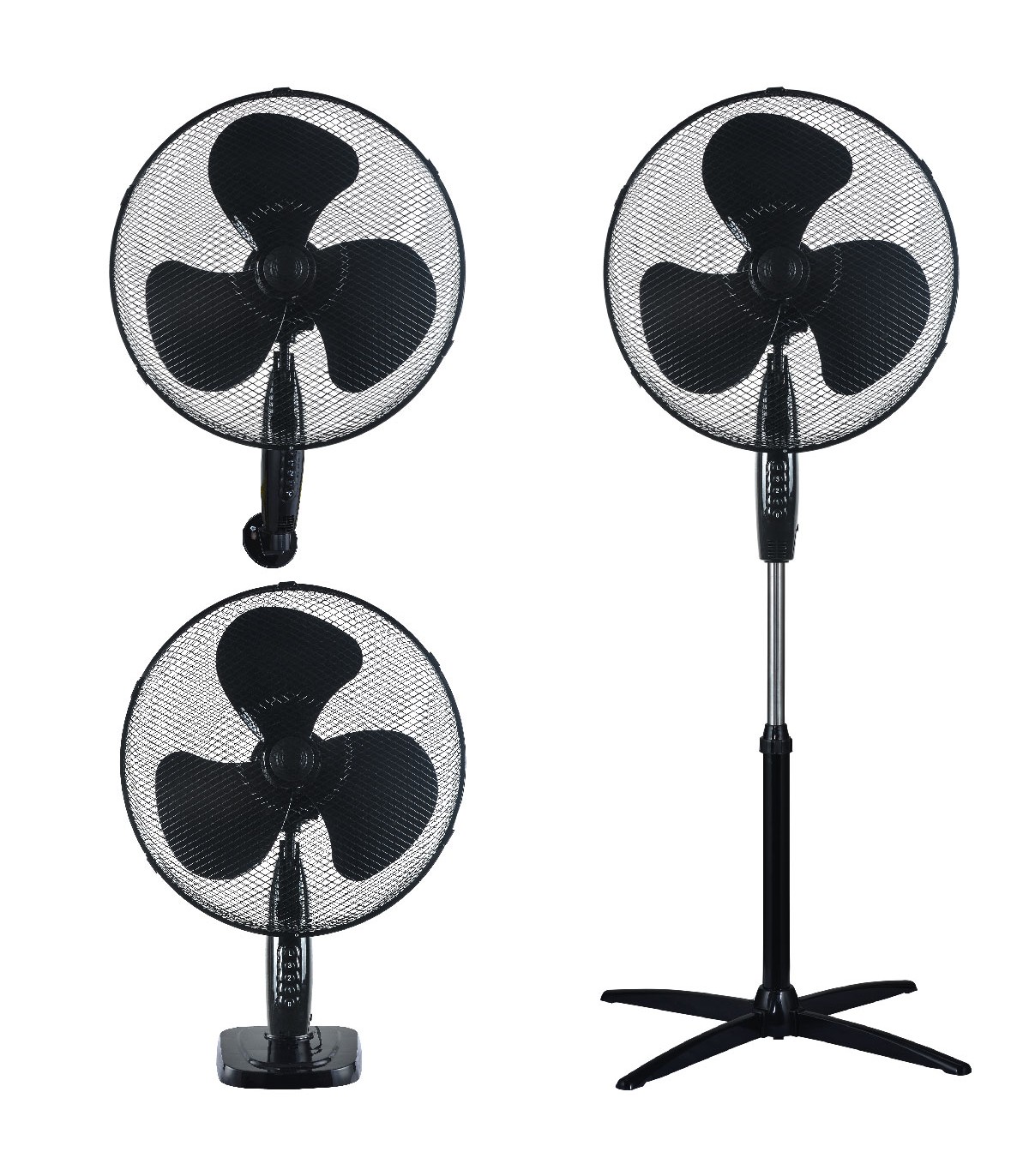 Ventilador Kureli 3en1 45W 43cm Negro