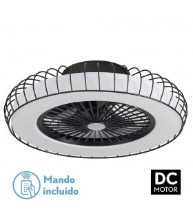 Ventilador Albonez DC 72W 6120Lm 5 Aspas Negro  CCT