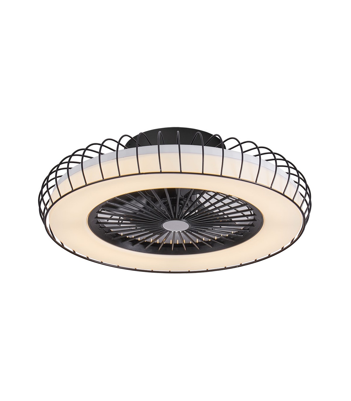 Ventilador Albonez DC 72W 6120Lm 5 Aspas Negro  CCT