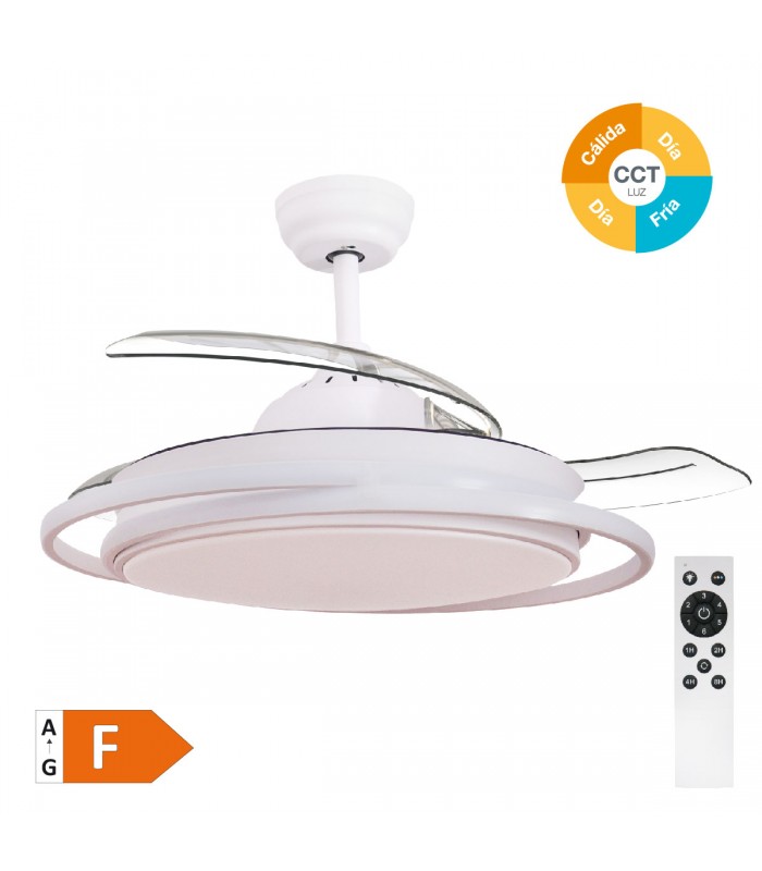 Ventilador Bauala DC 36W 3547Lm 3 Aspas Blanco CCT