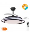 Ventilador Bauala DC 36W 3547Lm 3 Aspas Negro CCT
