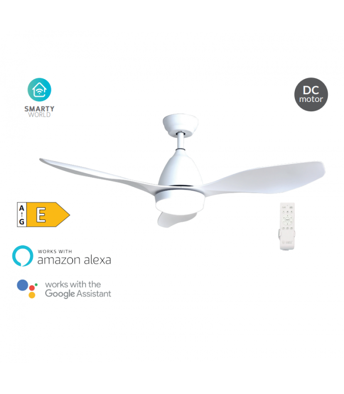 Ventilador Barsat APP DC 18W 2650Lm 3 Aspas Blanco