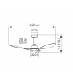 Ventilador Barsat APP DC 18W 2650Lm 3 Aspas Blanco