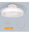 Ventilador Bhoor DC 72W 3865Lm 7 Aspas Blanco CCT