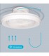 Ventilador Bhoor DC 72W 3865Lm 7 Aspas Blanco CCT