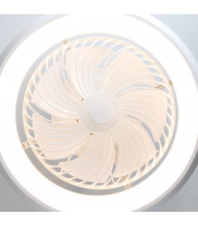 Ventilador Bhoor DC 72W 3865Lm 7 Aspas Blanco CCT