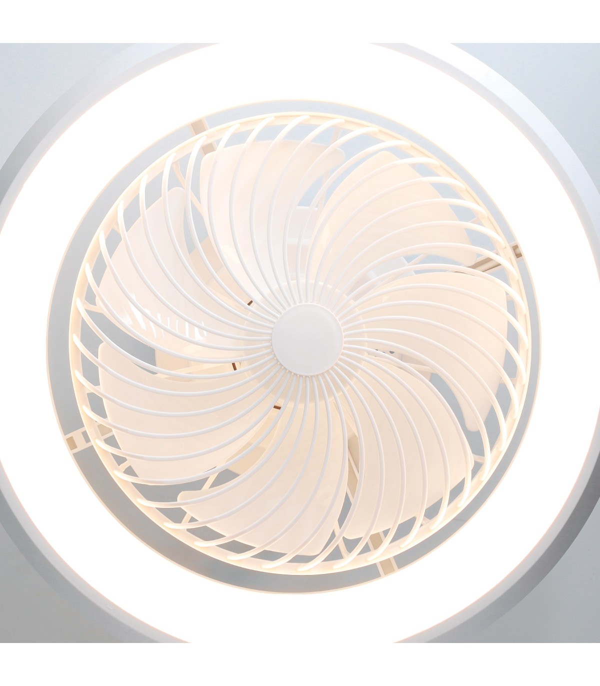 Ventilador Bhoor DC 72W 3865Lm 7 Aspas Blanco CCT