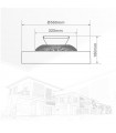 Ventilador Bhoor DC 72W 3865Lm 7 Aspas Blanco CCT