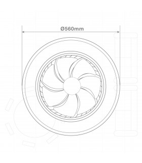 Ventilador Bhoor DC 72W 3865Lm 7 Aspas Blanco CCT