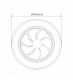 Ventilador Bhoor DC 72W 3865Lm 7 Aspas Blanco CCT