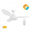 Ventilador Biula Blanco DC 15W 1534Lm 3 Aspas CCT
