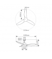 Ventilador Biula Negro DC 15W 1534Lm 3 Aspas CCT
