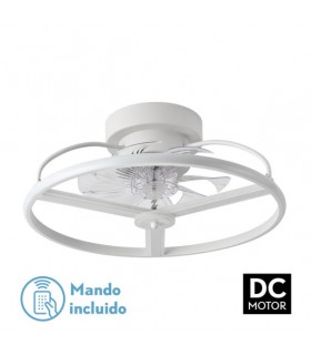 Ventilador Bora DC 60W 5100Lm 8 Aspas Blanco CCT