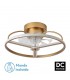 Ventilador Bora DC 60W 5100Lm 8 Aspas Dorado CCT
