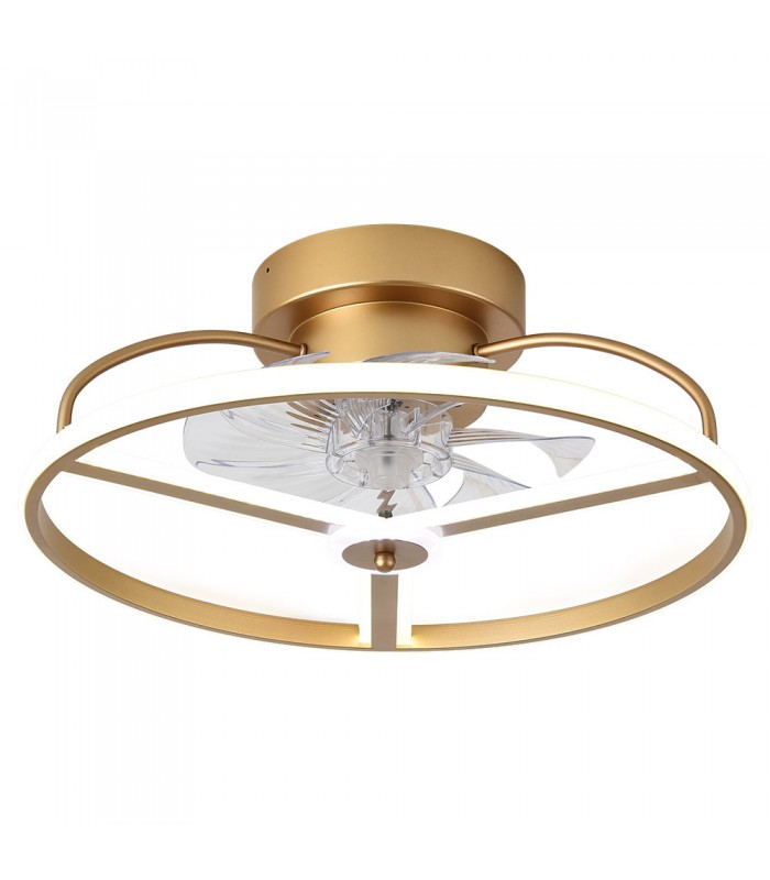 Ventilador Bora DC 60W 5100Lm 8 Aspas Dorado CCT