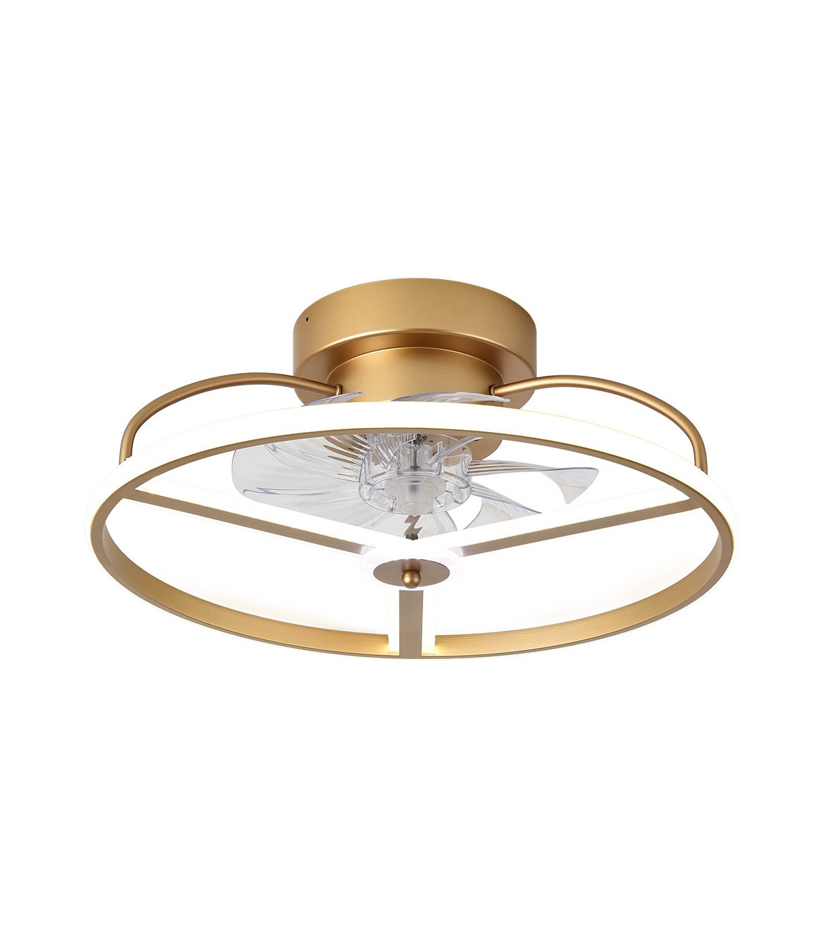 Ventilador Bora DC 60W 5100Lm 8 Aspas Dorado CCT
