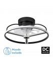 Ventilador Bora DC 60W 5100Lm 8 Aspas Negro CCT