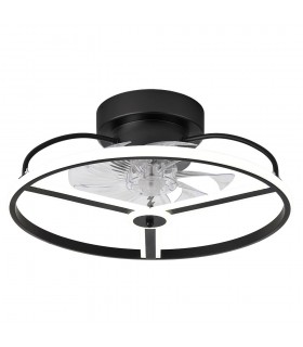 Ventilador Bora DC 60W 5100Lm 8 Aspas Negro CCT