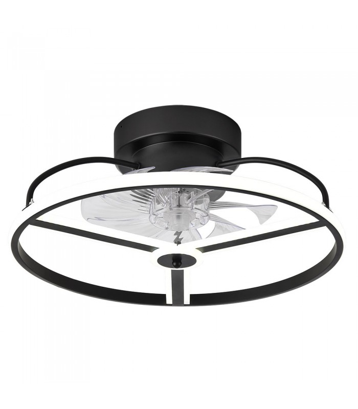 Ventilador Bora DC 60W 5100Lm 8 Aspas Negro CCT