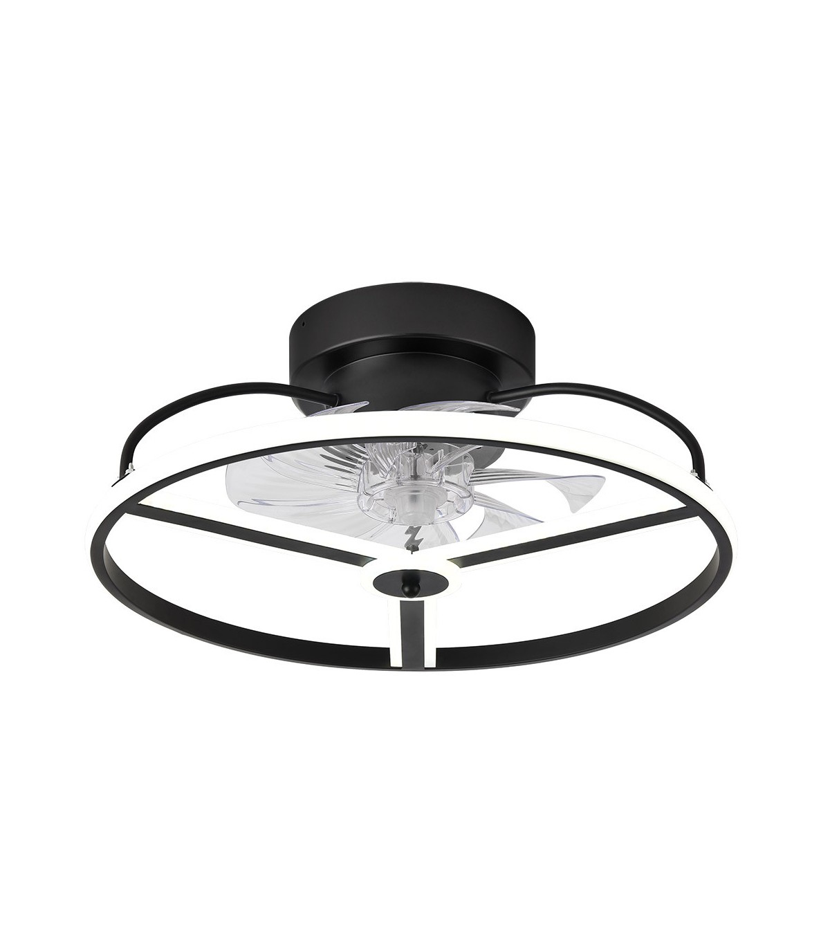 Ventilador Bora DC 60W 5100Lm 8 Aspas Negro CCT