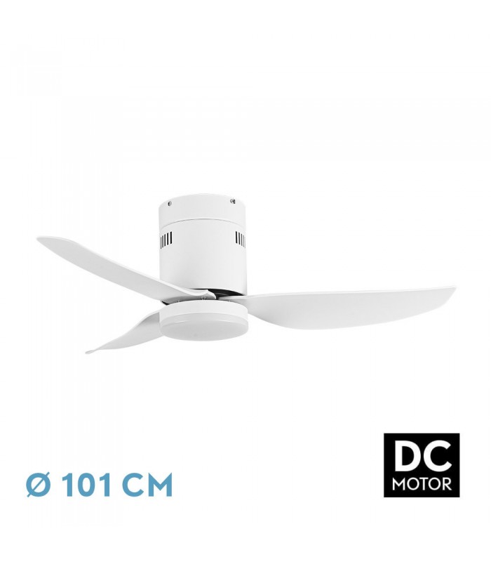 Ventilador Borax Blanco DC 20W 2350Lm 3 Aspas Blanco CCT