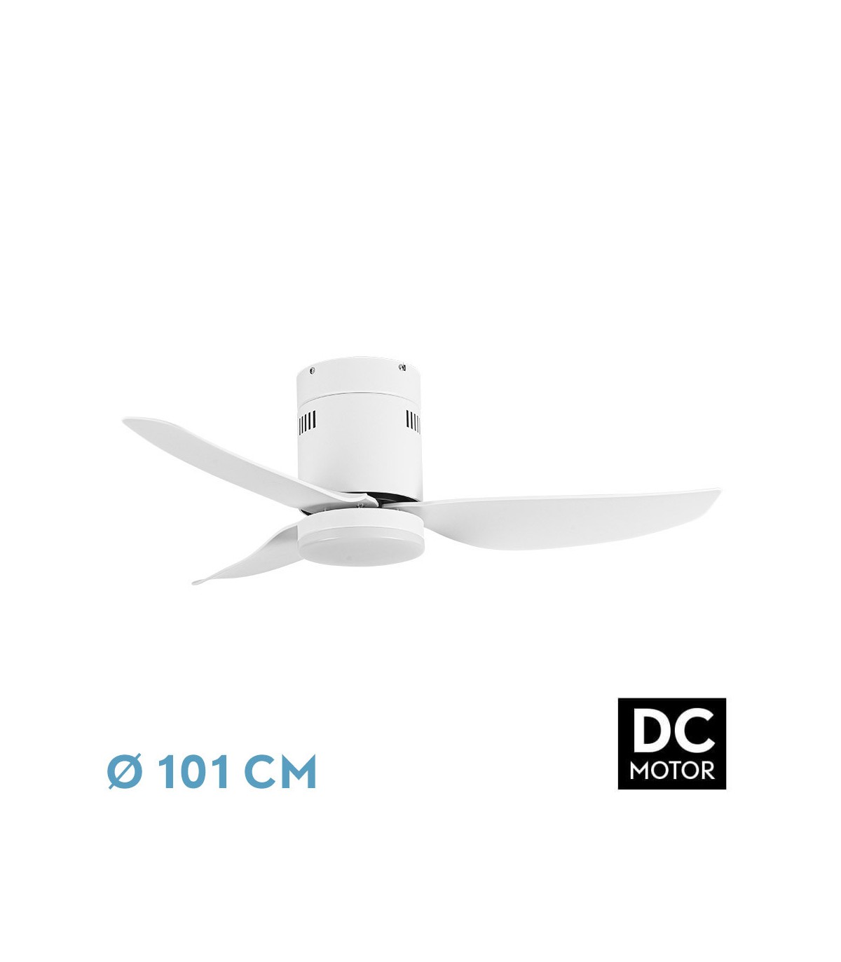 Ventilador Borax Blanco DC 20W 2350Lm 3 Aspas Blanco CCT