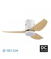 Ventilador Borax Blanco DC 20W 2350Lm 3 Aspas Haya CCT