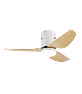 Ventilador Borax Blanco DC 20W 2350Lm 3 Aspas Haya CCT