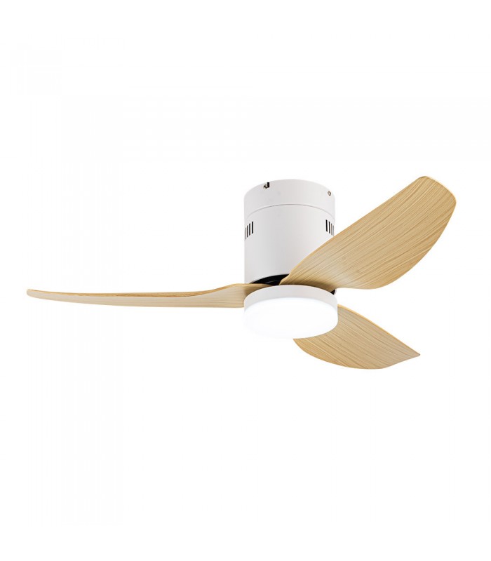 Ventilador Borax Blanco DC 20W 2350Lm 3 Aspas Haya CCT