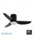 Ventilador Borax Negro DC 20W 2350Lm 3 Aspas Negro CCT