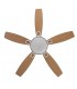 Ventilador de Techo BRAW DC Blanco 30W 2850Lm 5 Aspas Rev. Blanco/Haya CCT