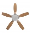 Ventilador de Techo BRAW DC Blanco 30W 2850Lm 5 Aspas Rev. Blanco/Haya CCT