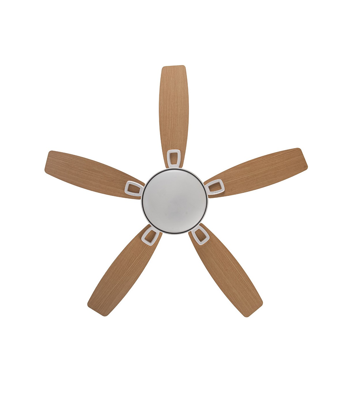 Ventilador de Techo BRAW DC Blanco 30W 2850Lm 5 Aspas Rev. Blanco/Haya CCT
