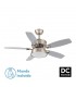 Ventilador de Techo BRAW DC Níquel 30W 2850Lm 5 Aspas Rev. Plata/Haya CCT