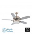 Ventilador de Techo BRAW DC Níquel 30W 2850Lm 5 Aspas Rev. Plata/Haya CCT