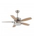 Ventilador de Techo BRAW DC Níquel 30W 2850Lm 5 Aspas Rev. Plata/Haya CCT