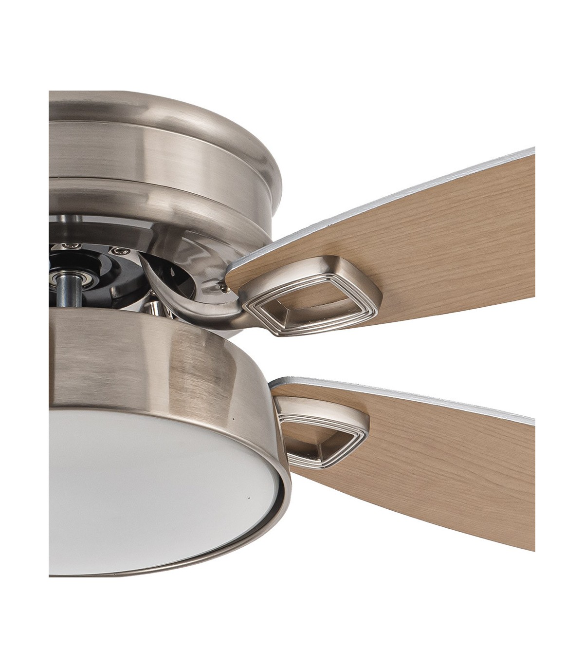 Ventilador de Techo BRAW DC Níquel 30W 2850Lm 5 Aspas Rev. Plata/Haya CCT