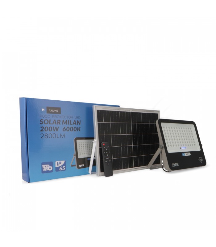 Proyector Led Solar Milan 200W/20W 2800Lm IP65