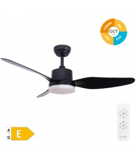 Ventilador Bumera AC 15W 1534Lm 3 Aspas Negro CCT
