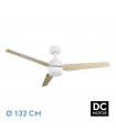 Ventilador de Techo CAPTUS Blanco DC 22W 2180Lm 3 Aspas Blanco/Haya CCT
