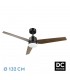 Ventilador de Techo CAPTUS Negro DC 22W 2180Lm 3 Aspas Negro/Roble CCT