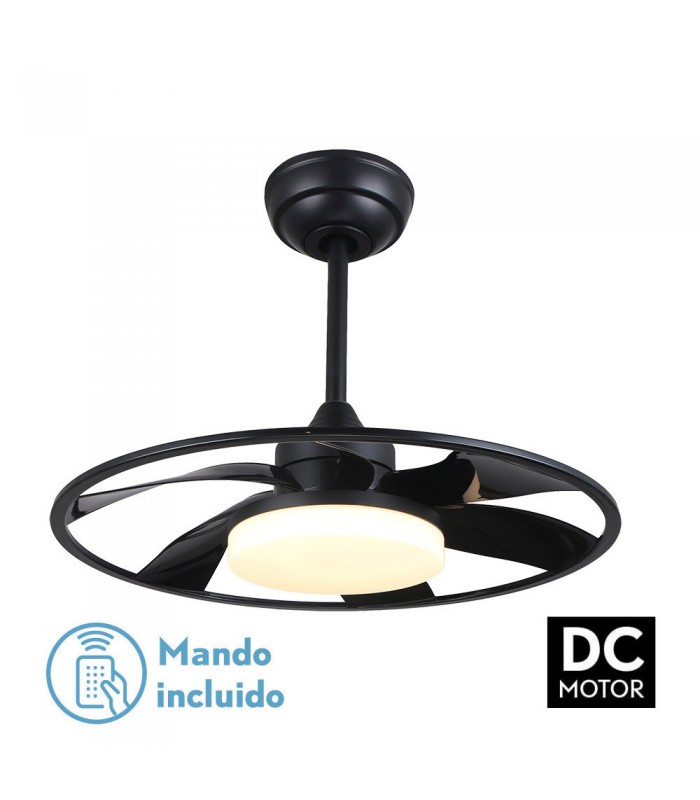 Ventilador Celsius Negro DC 26W 2950Lm 6 Aspas CCT