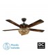 Ventilador De Techo Cesta Negro DC 3xE27 5 Aspas Nogal/Roble