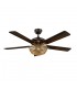 Ventilador De Techo Cesta Negro DC 3xE27 5 Aspas Nogal/Roble