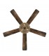 Ventilador De Techo Cesta Negro DC 3xE27 5 Aspas Nogal/Roble
