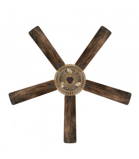 Ventilador De Techo Cesta Negro DC 3xE27 5 Aspas Nogal/Roble