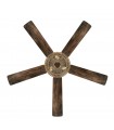 Ventilador De Techo Cesta Negro DC 3xE27 5 Aspas Nogal/Roble