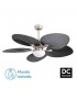 Ventilador de Techo CHAW Níquel DC 24W 2950Lm 5 Aspas Negro CCT