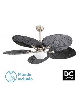 Ventilador de Techo CHAW Níquel DC 24W 2950Lm 5 Aspas Negro CCT